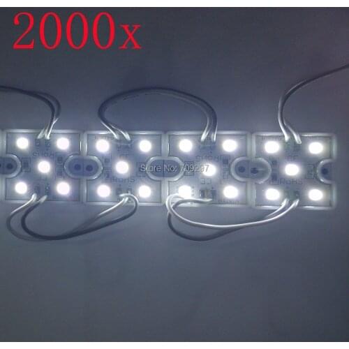 FREE DHL 2000pcs/lot white/warm white/red/blue/green 1.25W DC12V 5LED waterproof 5050 LED Module,advertising/billboard light