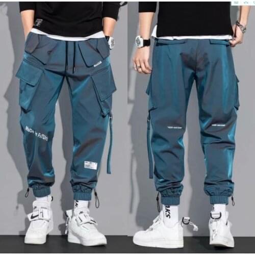 2021 New Mens Pants Japan Fashion Harajuku Streetwear Cargo Pants Men Casual Hip Hop Men Clothing Jogging Pants Trousers Men