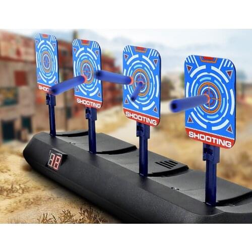 For Nerf Toy Electric Target High Precision Auto Reset Scoring Gun Target Sound Light Shooting Game Outdoor Sports Toys Dropship