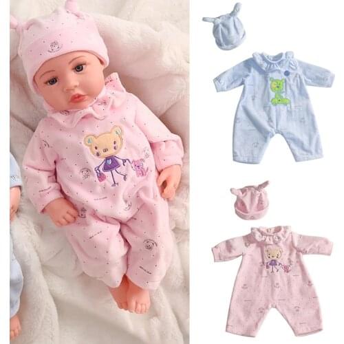 JINGXIN Princess 45cm Baby Doll Cloth Comfort Soft Plush Doll Cloth Handmade Dress Baby Jumpsuit Doll Climb Suit for Doll Toys