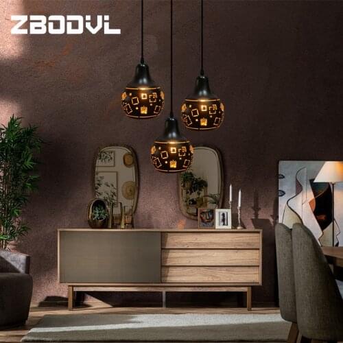 Classical New Pendant Light Modern Dining E27 Led Pendant Lamp for Coffee Bar Hanging Lamps Nordic Iron Lampshade pendent light