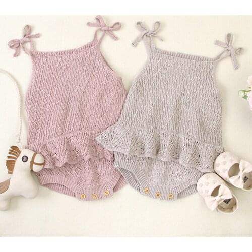 Infant Kids Baby Girl Sleeveless Braces Jumpsuit Autumn Newborn Baby Girl Rompers Baby Girl Pure Color Clothes Rompers