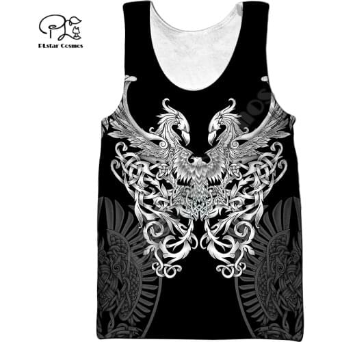 PLstar Cosmos Phoenix Tattoo Summer Tank Top Fashion For Men And Women Casual 3D All Over Printed Colorful Beach Vest A27