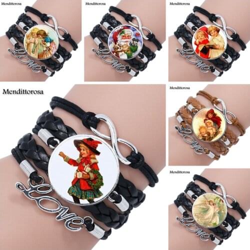 Mendittorosa Santa Luxury Brand Jewelry With Glass Cabochon For Women Gift