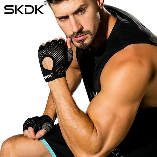 Men Women Half Finger Sports Training Gloves Gym Fitness Weightlifting Gloves Anti-slip Resistance Exercise Training Wrist Glove