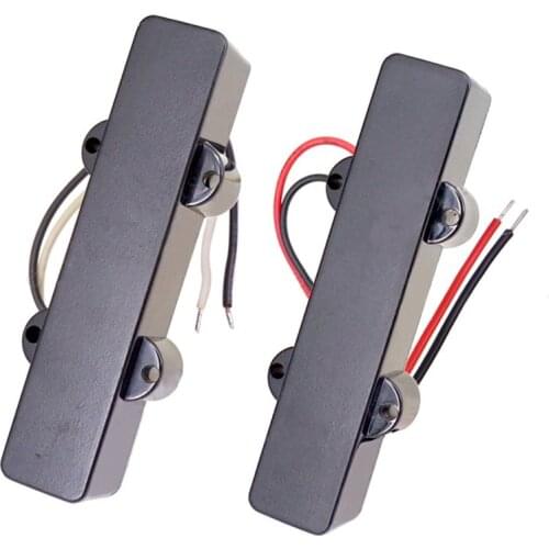 A Set of 2 Pcs Black Closed Sealed 4 string Bass Pickups Humbucker Bridge and Neck guitar part