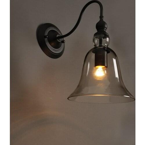 Continuous System Rural Wall Lamp Bedroom Bedside Industry Wind Wall Lamp Café Balcony Aisle Crystal Small Bell Wall Lamp