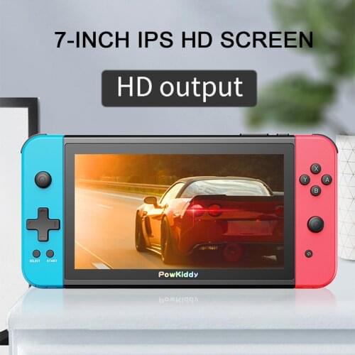 NEW POWKIDDY X2 7 "IPS screen handheld game console built-in 11 simulator PS1 3D game retro arcade ultra-thin console 2500 games