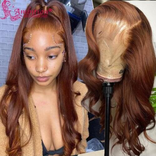 Ambition Human Hair Wigs 180% Density Pre plucked HD Transparent 13x4 Lace Front Wigs for Women Glueless Lace Wigs Bleached Knot