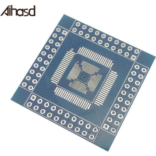 QFN/TQFP/LQFP QFP 16-80 pin 0.5mm Pitch to Dip Pcb Adapter Board Two Side