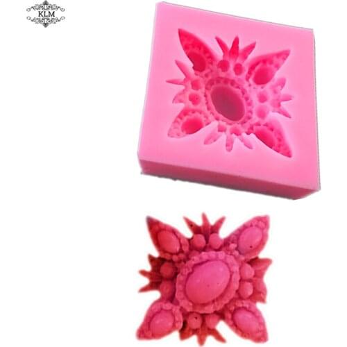 Gemstone pendant type resin mold chinese cake mold chocolate making tool clay mold cake decoration accessories kitchen tool KLM