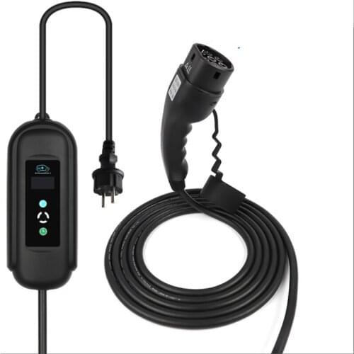 Type 2 Portable EV Charging Box Cable Switchable 8/10/13/16A Plug Electric Vehicle Car Charger EVSE 1.8-3.6KW