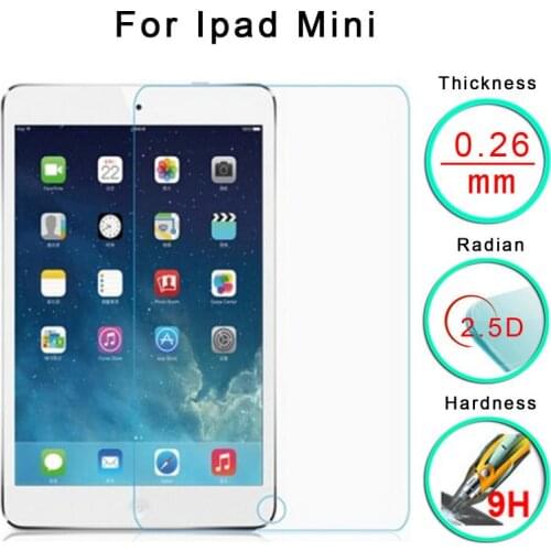 Anti-scratch Transparent Tempered Glass Guard Protector For Apple iPad Mini 1 2 3 9H Premium Tempered Glass Screen Protector