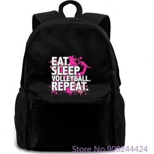 Classic Eat Sleep Volleyballer Repeat VolleyBaller Comfortable Soft Printed women men backpack laptop travel school adult