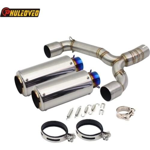 Motorcycle Exhaust Link Pipe Y Type for Suzuki GSR400 BK400 BK600 Motorbike Exhaust Silent Muffler Escape Mid Pipe Connect Pipe