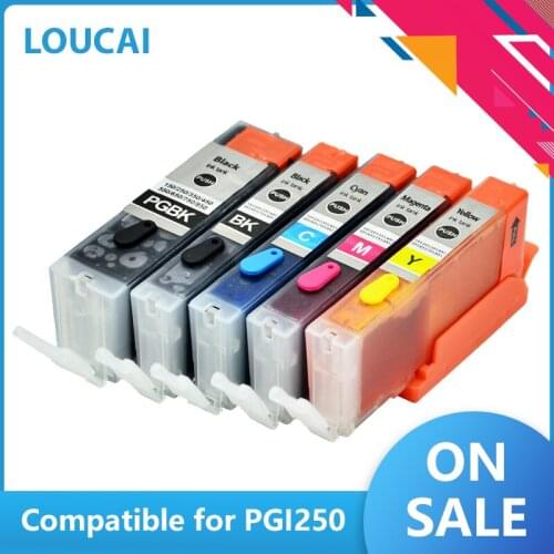 Compatible PGI 250 CLI 251 for Canon MG6320 MG7120 MG7520 IP8720 refillable full ink cartridge with chip