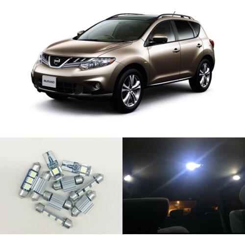 Super White Led Interior Package Kits For Nissan Murano 2003-2008 Map Dome Step Courtesy Trunk Cargo Area Lamp Car-Styling