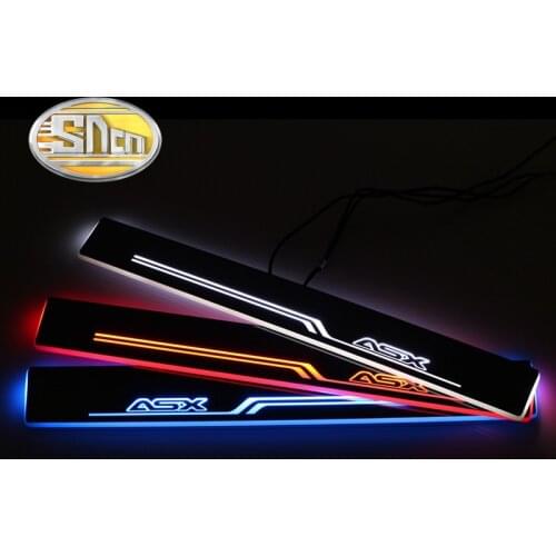 LED Door Sill Scuff Plate Guards Door Sill for Mitsubishi ASX Outlander Pajero Montero Sport Lancer EX Streamer dynamic pedal