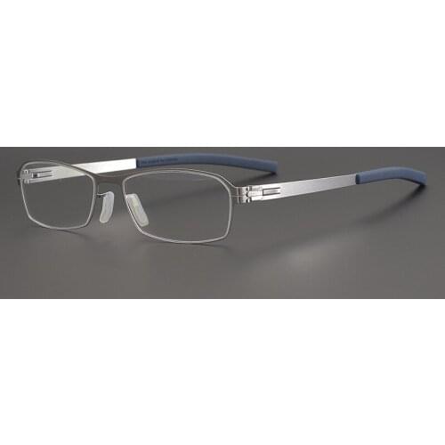 MONGOTEN Vintage Unisex Full Rim Alloy Prescription Lens Optical Eyewear Anti-reflective Goggle Reading Glasses Silver Frame