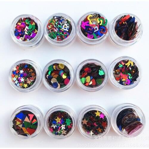 Nail jewelry clothing accessories 6mm letter sequins beads DIY digital sequins notes nail sequins