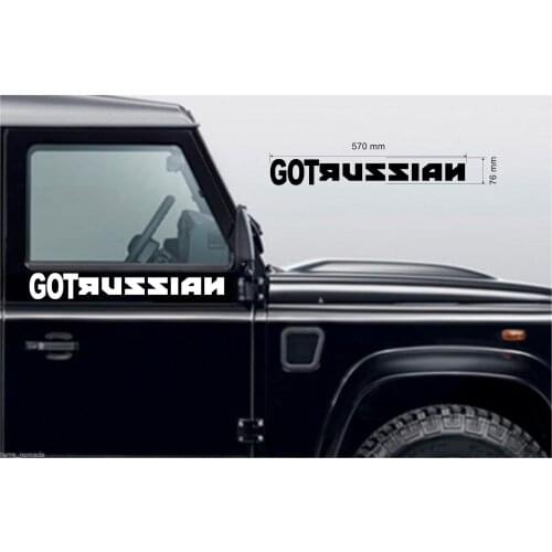 For 1Pair/2Pcs Got RUSSIAN stickers Drift JDM DUB VW Euro Novelty Funny Car Vinyl Decals 4X4 Styling