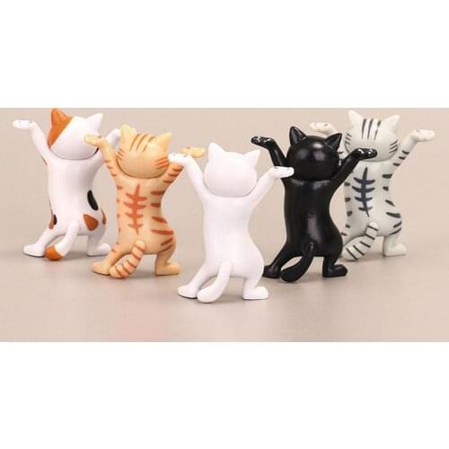 1PC Animal Raising Hands Dancing Model White Black Set Ornaments Decoration Gifts Pose Childrens Funny Trendy Toy Orange P W2W8