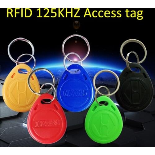 100pcs 125KHz TK4100 keyfobs RFID Tag Key Ring Proximity Token Access 8 Colors for RFID Tags Access control