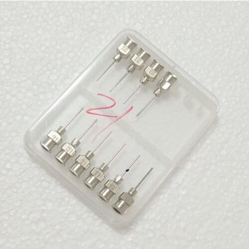 12pcs 21 Gauge Needle For iPhone X XS MAX 11 Pro LCD Frame Glue Dispensing Tape Repair Stainless Steel Liquid Syringe Tip Tool