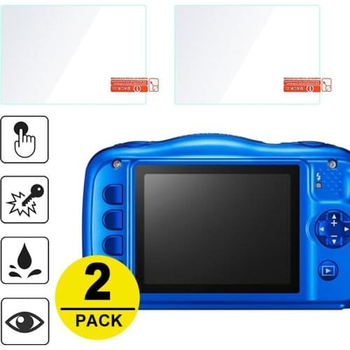 2x Tempered Glass Screen Protector for Nikon Coolpix W150 W100 S33 Waterproof Camera