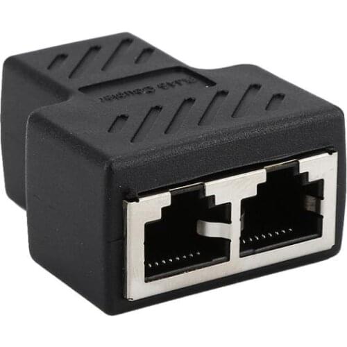 2021 RJ45 1 To 2 LAN Copper Conductor Network Cable Splitter Extender Plug Adapter Network Cable Splitter Computer Cables