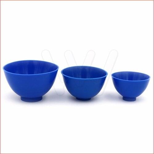 3Pcs Rubber Dental Nonstick Impression Alginate Flexible Mixing Medical Bowls