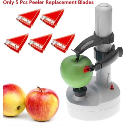 5 Piece Electric Fruit Peeler Vegetable Peeler Potato Electric Peeler Stainless Steel Blades for Peeling Potato Fruits