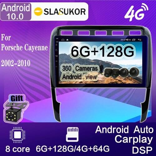 9" 4G Android 10 For Porsche Cayenne 2002-2010 Autoradio Car Radio Gps Multimedia BT Navigation Stereo Tape Recorder Head Unit