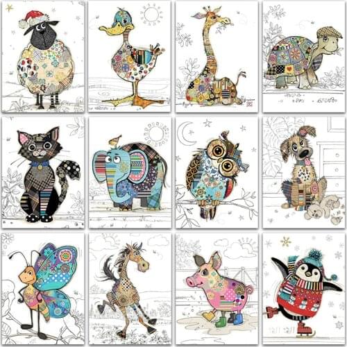5D DIY Diamond Painting art animals Cat Elephant dog giraffe Full Square&Round Diamond mosaic embroidery Cross stitch home decor