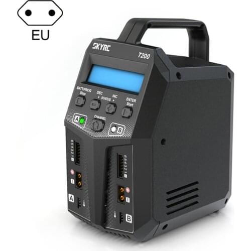 SKYRC SK-100155-03 T200 Balance Charger 12A 100W Dual XT60 Plug 10W Discharger For LiHV LiPo Li-ion LiFe NiMH NiCD Battery