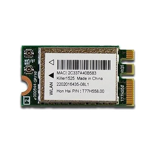 Wireless Adapter Card for Killer 1525 802.11ac 867Mbps AC1525 + Bluetooth 4.0 M.2 NGFF E/A Key Mini WiFi Dell Alienware
