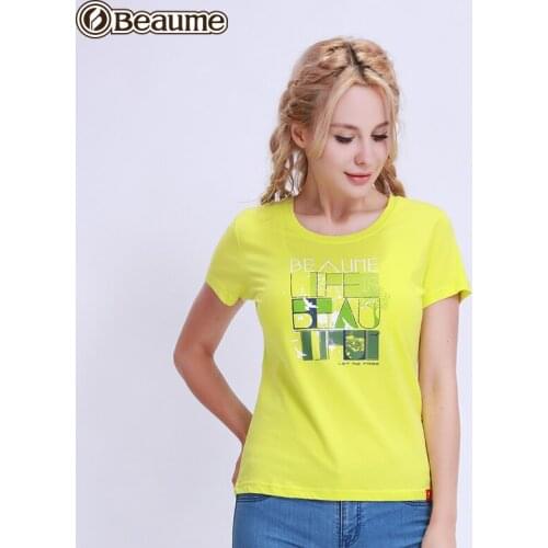 Beaume Brand Women Camping Hiking T-Shirts Fashion Print Breathable Short Sleeve T Shirts FEB52164