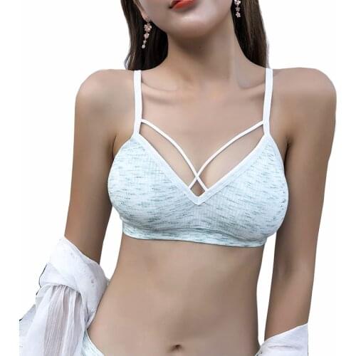 Sports Bra Female Bralette Push Up Bras For Women Sexy Lingerie Fitness Bra WireFree Brassiere Seamless Underwear Deep V Bra