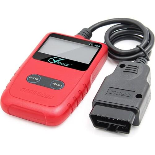 Viecar VC309 OBDII Car Diagnostic Scanner OBD OBD2 Auto Code Reader Car OBD Diagnosis Tool Support for SAE J1850 Protocols