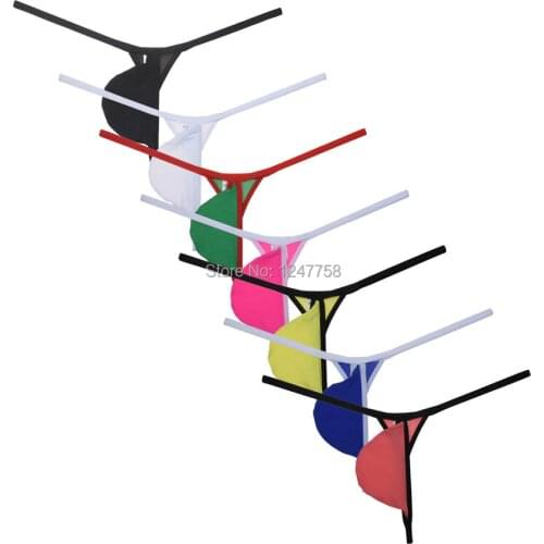 Mens Bulge Jockstrap G String Micro Thong Tear Drop Mini Cheeky T-Back Sissy Panties Tangas Hombre Mankini Male Lingerie