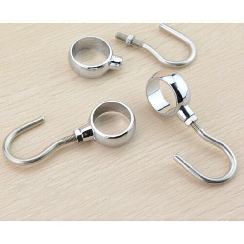 Stainless Steel 25mm Drivepipe Hook Kitchen Flexible Pothook 360 Degree Rotated Hook 8pcs