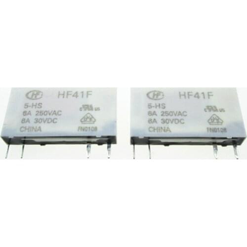 HOT NEW 5V relay HF41F 5-HS HF41F-5-HS HF41F-5VDC-HS 5VDC DC5V 5V 6A 250VAC DIP4