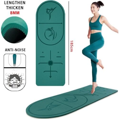 180cm Jump Rope Mat TPE Exercise Cushioning Mute Yoga Mats Anti-noice Workout Gymnastics Mat Flooring Non Slip Fitness Mats