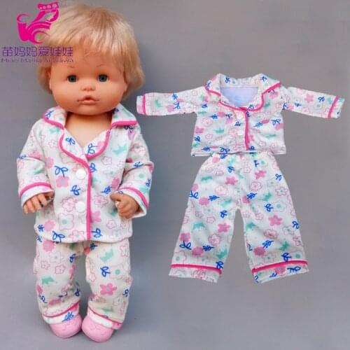 42cm Nenuco doll home wear Ropa y su Hermanita 16 inch reborn baby doll clothes pajama set