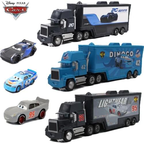 Disney Pixar Cars 3 2 Toy Lightning McQueen Jackson Storm Mack Truck Metal Diecasts Vehicles Toy Children Boy Educational Toys