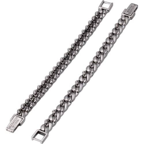 Trendy jewelry 925 Sterling Silver Punk style personality originality Bracelets for women and men skeleton exaggeration hain