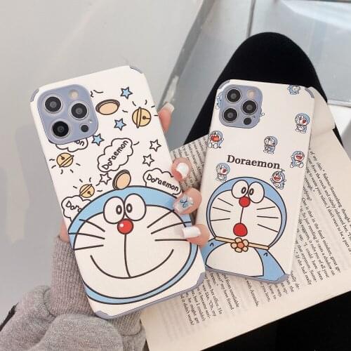 Cartoon doraemon pattern for iPhone 7 8plus XR XS xsmax 11Pro 12 12mini 12promax se2 Anti falling phone case