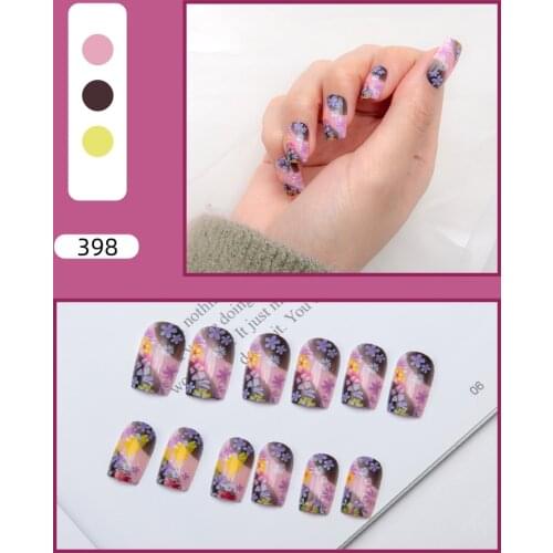 False Nails With Anime Squaresupply Form False Fingernail With Design Womens Practice Baby Boomer Accessories Tip French Short
