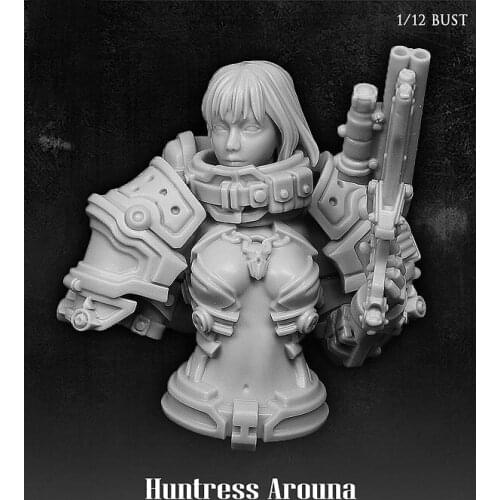 New Unassembled 1/12 fantasy girl Huntress bust future woman Resin Kit DIY Toys Unpainted resin model