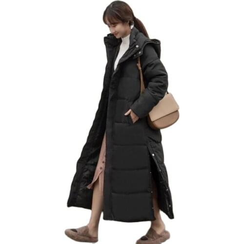 2020 New X-long Hooded Parkas Fashion Winter Jacket Women Casual Thick Down Cotton Winter Coat Women Warm Outwear